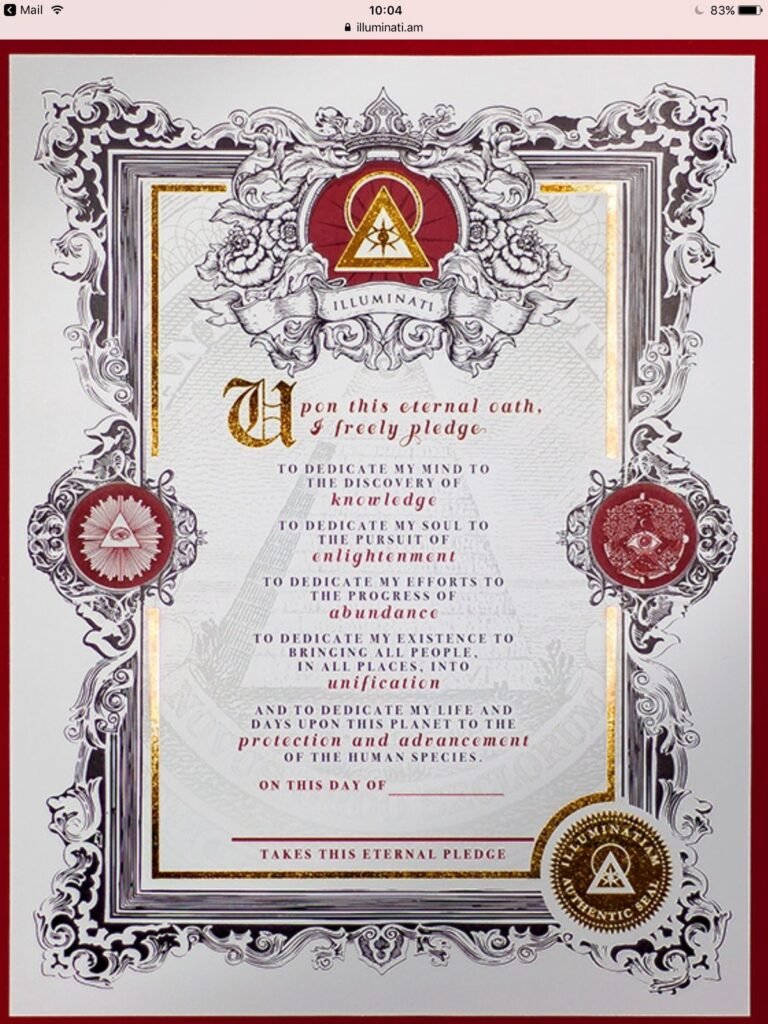 Illuminati invitation letter